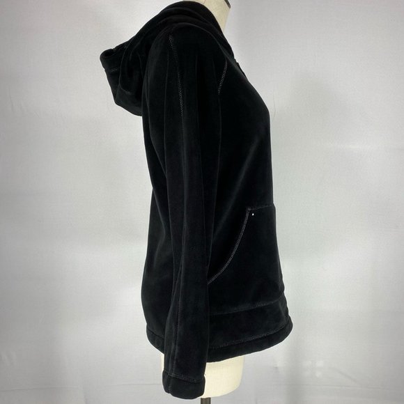 Kristen Blake Women's Size Medium Black Full Zip Plush Fleece Hooded Jacket - Picture 4 of 12